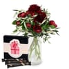 7 peonies burgundy with greenery and Gottlieber Hueppen 'For Online