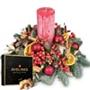 Candle arrangement 'Festive Glamorous' with Avelines praline Online