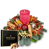 Candle arrangement 'Festive Glamorous' with Avelines praline Online