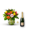 Colorful bouquet with Champagne Online