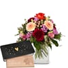 Flower bouquet 'Birthday' with Munz bar of chocolate 'Heart'