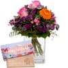 Flower bouquet 'Blossom Beauty' with Munz bar of chocolate ' Online