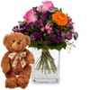 Flower bouquet 'Blossom Beauty' with teddy bear Online