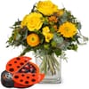 Flower bouquet 'Little Sunshine' with Munz chocolate ladybir Online