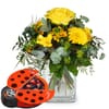 Flower bouquet 'Little Sunshine' with Munz chocolate ladybir Online