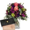 Flower bouquet 'Sweet Day' with Munz bar of chocolate 'Heart Online