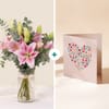 Our beautiful lily and message card Online