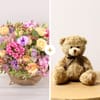 Pastel bloom and teddy bear Online