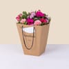 Pink powdery softness and flower bag - Douceur poudree Online