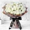 Unforgettable 50 White Roses Hand Tied Online