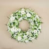 White and Green Funeral Wreath