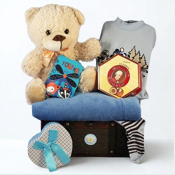 Baby Blue Gift Basket