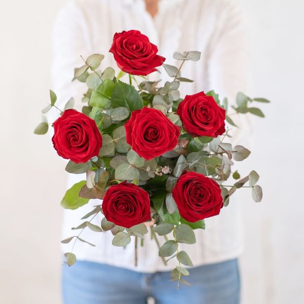 Bouquet of 6 red roses