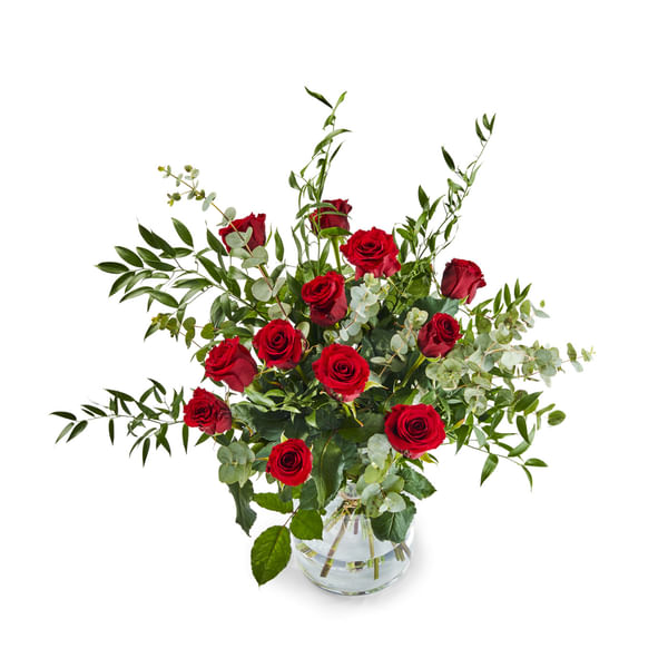 Bouquet with 12 red roses