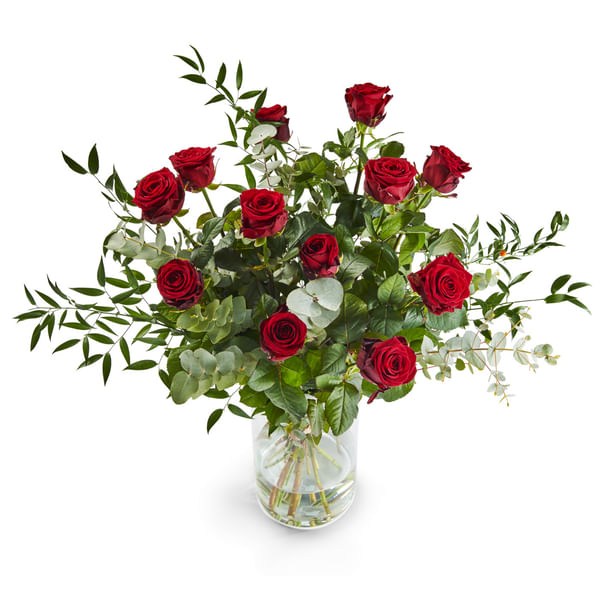 Bouquet with 12 red roses