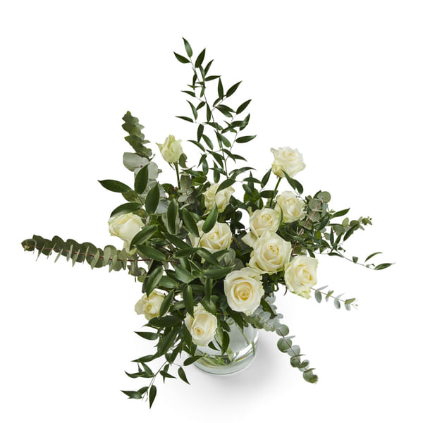 Bouquet with 12 white roses