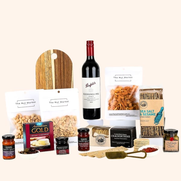 Cheese Platter and Wine Hamper  Penfolds Shiraz