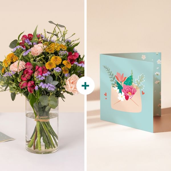 Colorful glow with message card - Eclat colore