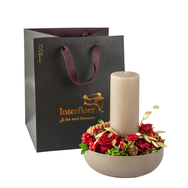 Cozy Christmas Candle Red 910527