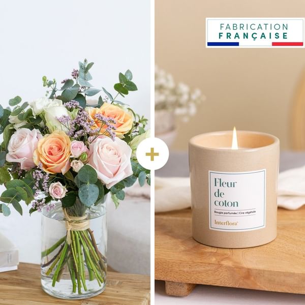 Delicatesse et sa bougie - Pastel roses and candle