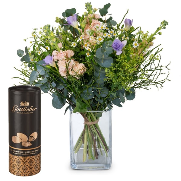 Flower bouquet Meadow Dream with Gottlieber cocoa almonds