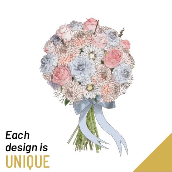 FUNERAL SIMPATHY BOUQUET WITH RIBBON