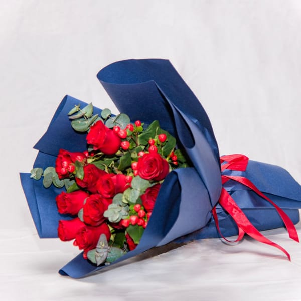 Scarlet Symphony Curated Red Bouquet for Chinese New Year Edition