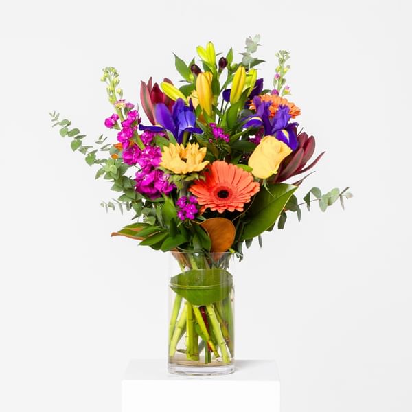 Seasonal Bright and Bold Bouquet in a Vase