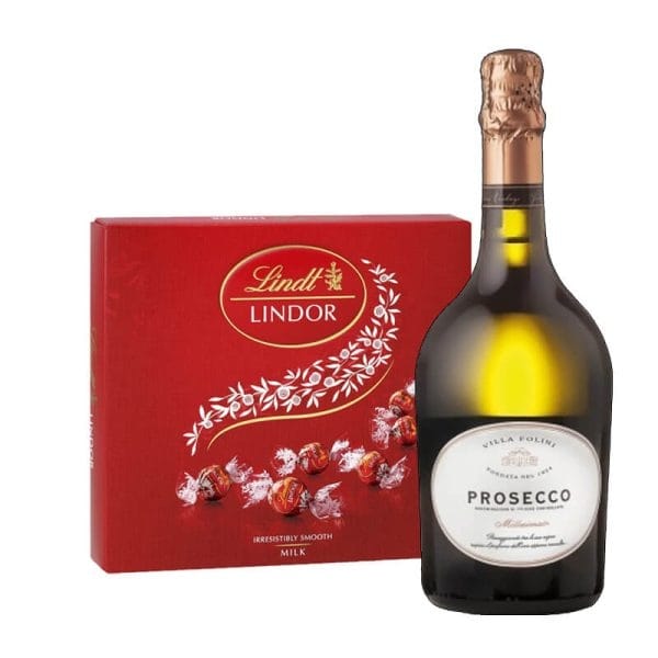 Sparkling Wine & Lindor Chocolate Pralines Gift Box