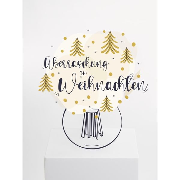 Surprise Bouquet Christmas in White-Gold